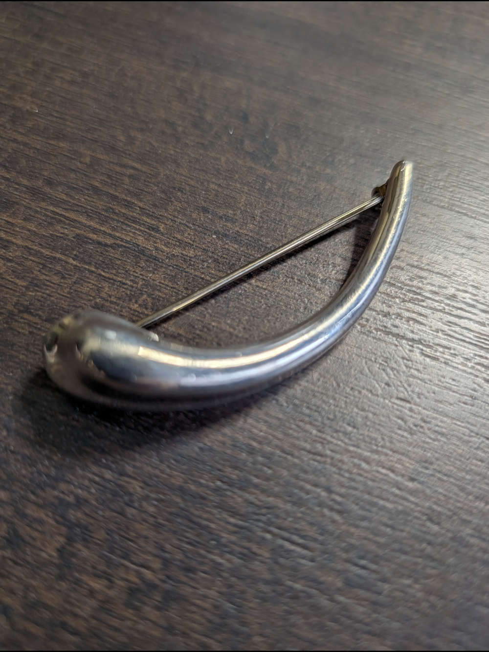 Robert Lee Morris Vintage 925 Sterling Silver Curved Teardrop RLM Brooch 15g+